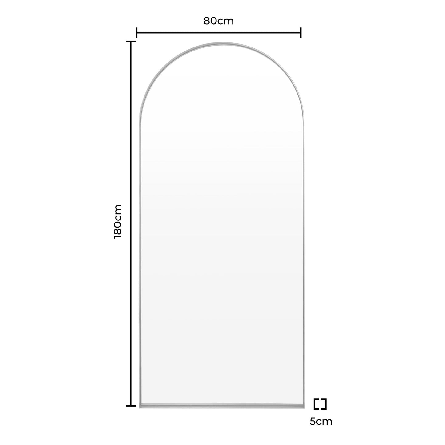 DUS-CC2-06230 Grade-B Dusk Arched Full Length Mirror - Gold RRP £135.00