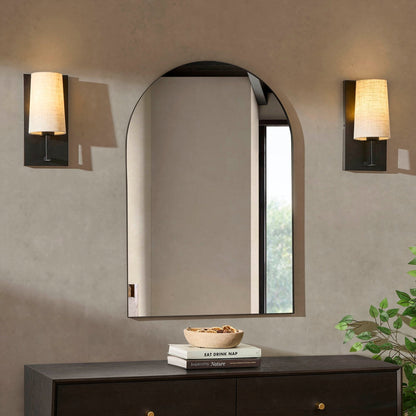 DUS-CC2-06134 Grade-B Dusk Arched Wall Mirror - Black RRP £55.00