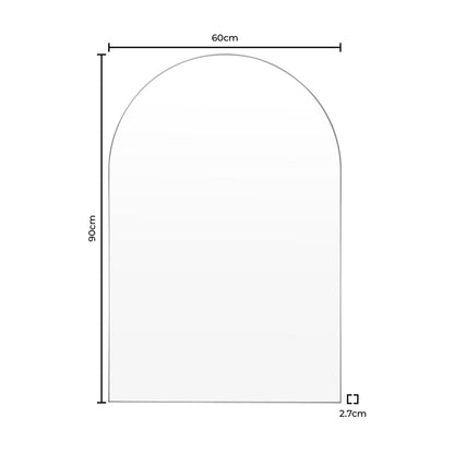 DUS-CC2-06134 Grade-B Dusk Arched Wall Mirror - Black RRP £55.00