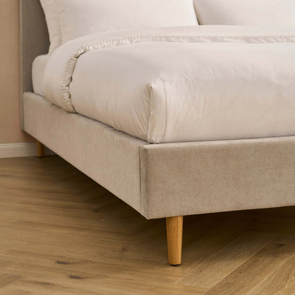 DUS-CC2-04330 Grade-C1 Dusk Ascot Super King Bed Frame - Chenille Light Grey RRP £199.00