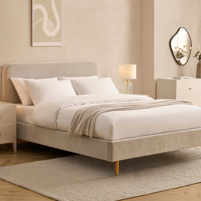 DUS-CC2-04330 Grade-C1 Dusk Ascot Super King Bed Frame - Chenille Light Grey RRP £199.00