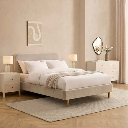 DUS-CC2-04330 Grade-C1 Dusk Ascot Super King Bed Frame - Chenille Light Grey RRP £199.00