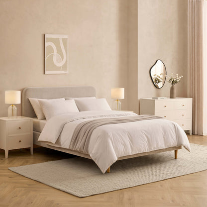 DUS-CC2-04330 Grade-C1 Dusk Ascot Super King Bed Frame - Chenille Light Grey RRP £199.00