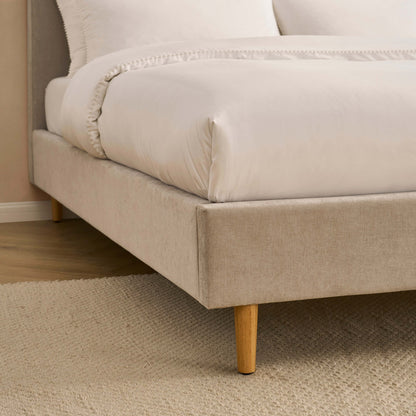 DUS-CC2-04330 Grade-C1 Dusk Ascot Super King Bed Frame - Chenille Light Grey RRP £199.00