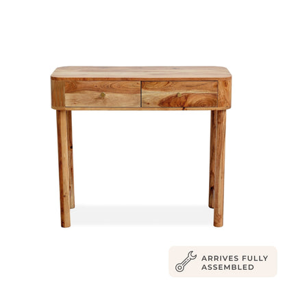 DUS-CC2-01662 Grade-B Dusk Avery Acacia Wood Dressing Table Console - Natural RRP £249.00