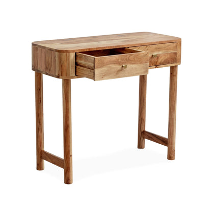 DUS-CC2-01662 Grade-B Dusk Avery Acacia Wood Dressing Table Console - Natural RRP £249.00