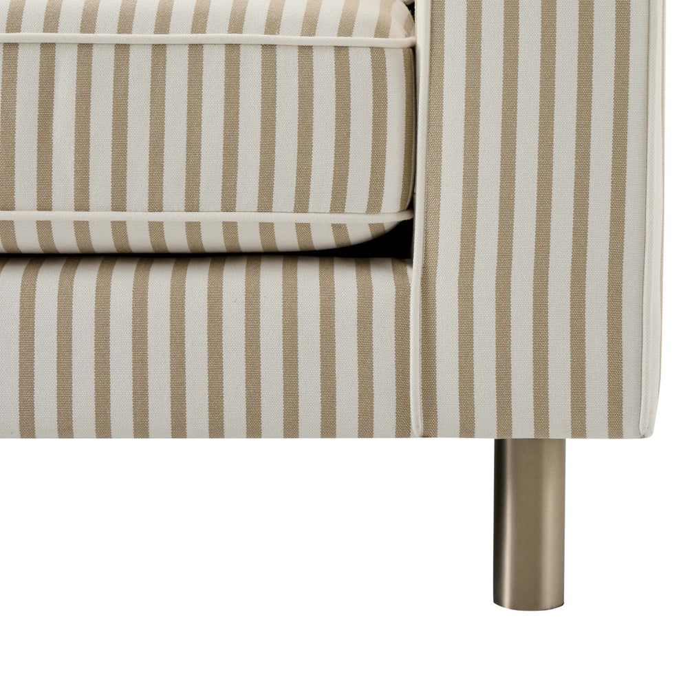 Dusk Soho Grade B, Sand Stripe 3 Seater Sofa RRP £569