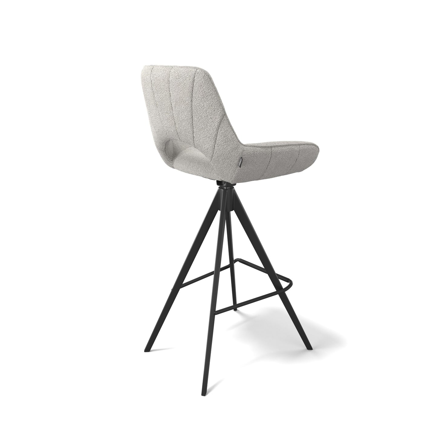 CCG-STO-00764 Grade-C0 In Haus Modulax Matera Mikah Perlino Fabric Set of 2 Swivel Bar Chairs - 102cm RRP £650.00