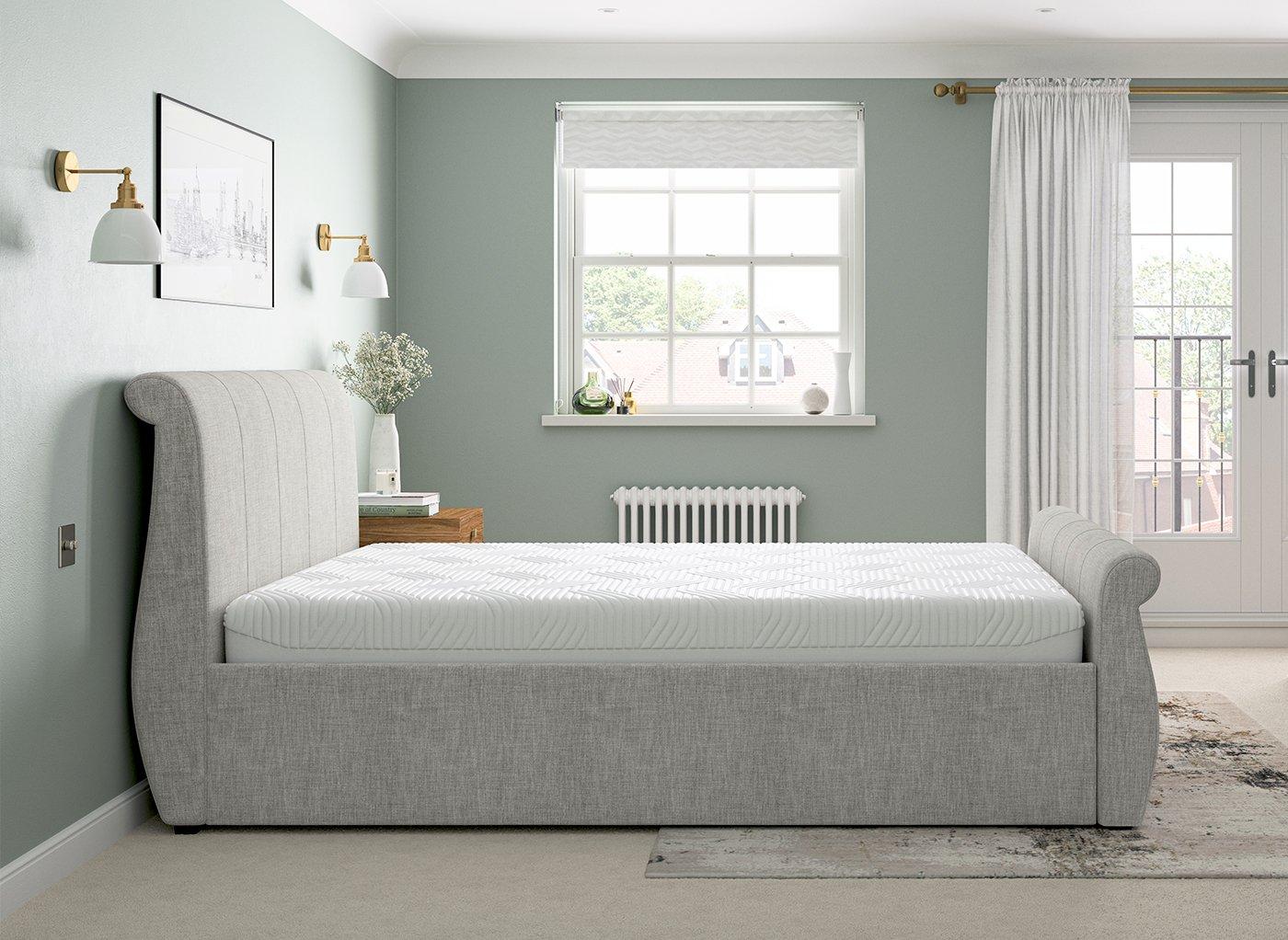Dreams Grade B Lucia Sleepmotion 400i Silver Woven Single Adjustable Bed Frame RRP £1448