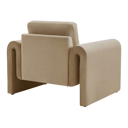 Dusk Grade B Marseille Latte Velvet Armchair RRP £259