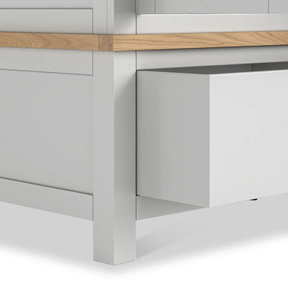 Roseland Grade B Furniture Farro Grey & Oak XL Triple Wardrobe with 2 Drawers RRP £750