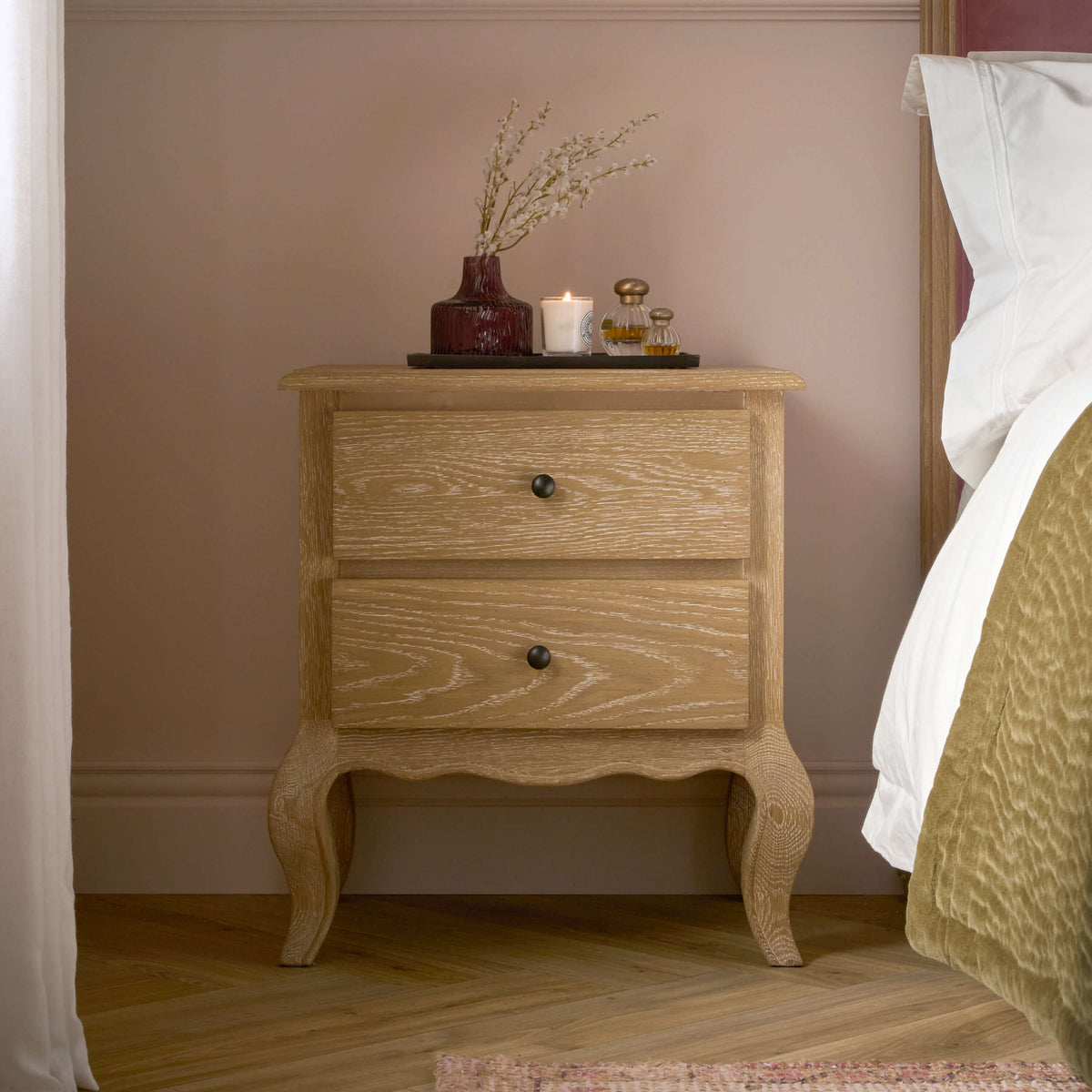Dreams Sienna Beau Grade B Weathered Oak 2 Drawer Bedside Table RRP £499