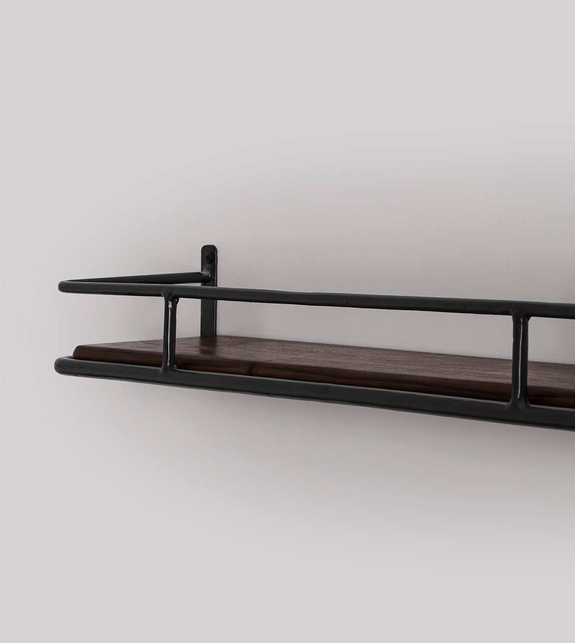 SWO-CCG-03125 Grade-B Swoon Connaught Floating Shelf, Dark Brown Acacia & Charcoal RRP £119.00
