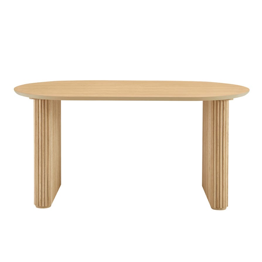 Dusk Grade B Hattie Natural Panel Oval 4-6 Seater Dining Table RRP £429
