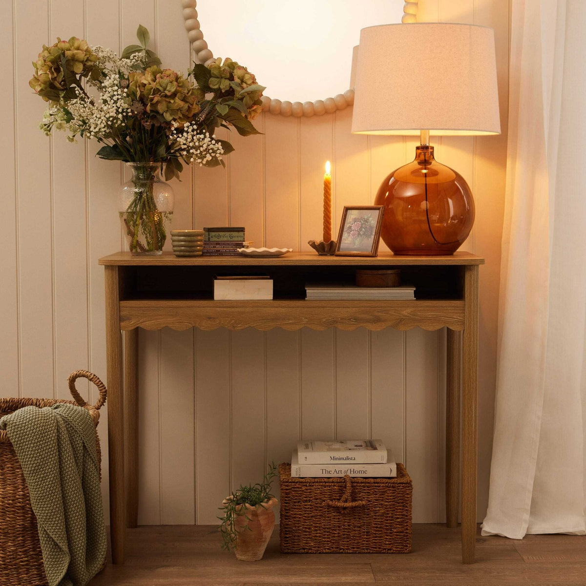 DUS-CC2-08460 Grade-B Dusk Betty Dressing Table - Light Wood RRP £129.00