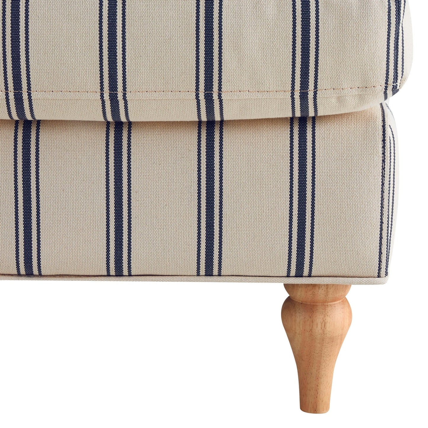 Dusk Grade B Hampshire Blue Stripe Linen Look Loveseat RRP £379