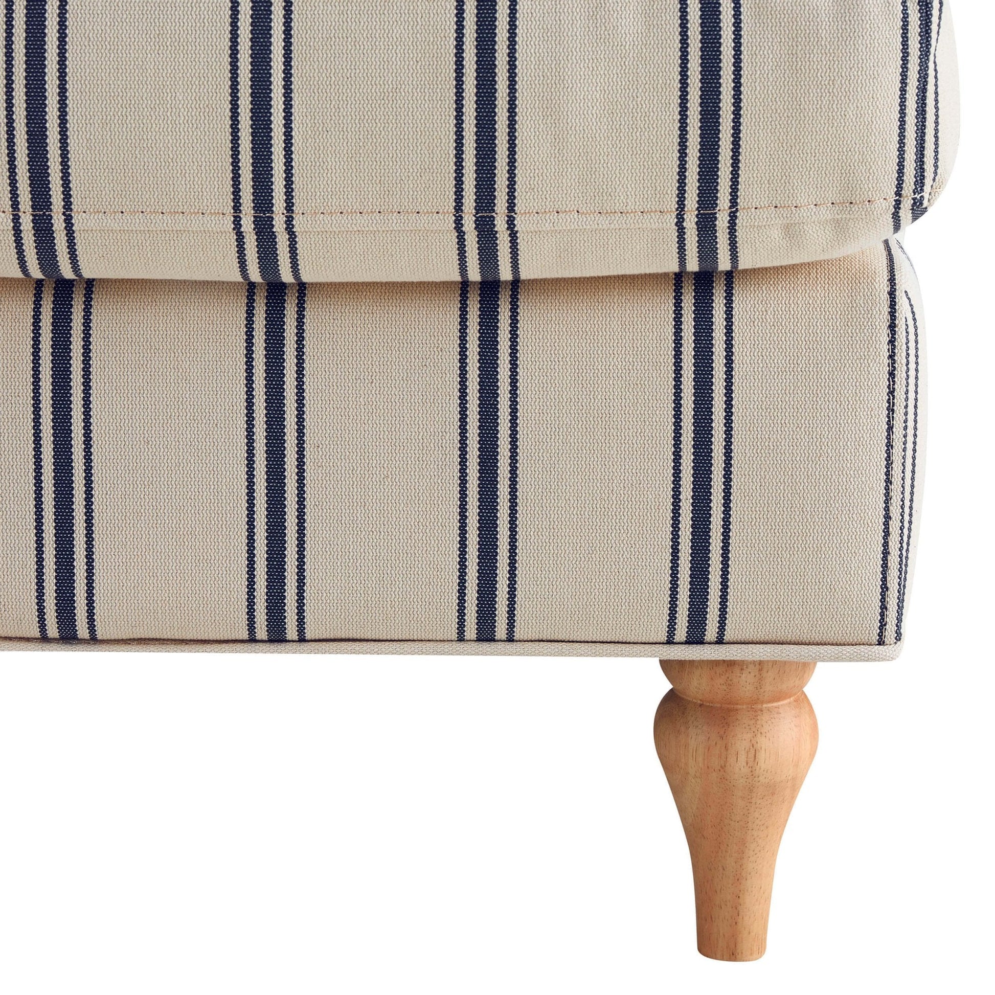 Dusk Grade B Hampshire Blue Stripe Linen Look Loveseat RRP £379
