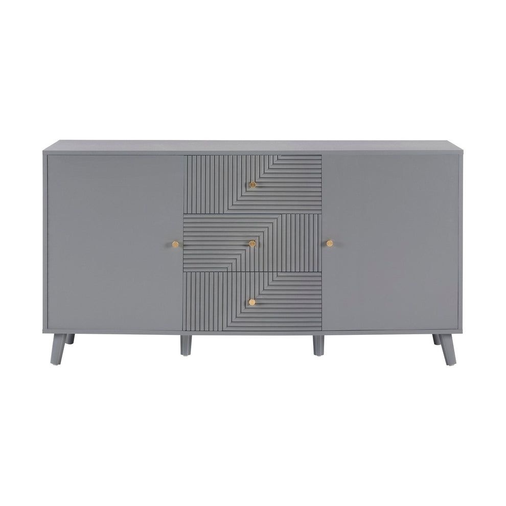 DUS-CC2-07446 Grade-B Dusk Dora Large Sideboard with Drawers - Light Grey RRP £217.00