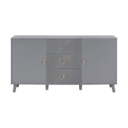 DUS-CC2-07446 Grade-B Dusk Dora Large Sideboard with Drawers - Light Grey RRP £217.00