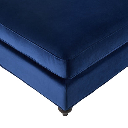 DUS-CC2-07638 Grade-C0 Dusk Hampshire Royal Blue Velvet Pouffe RRP £199.00