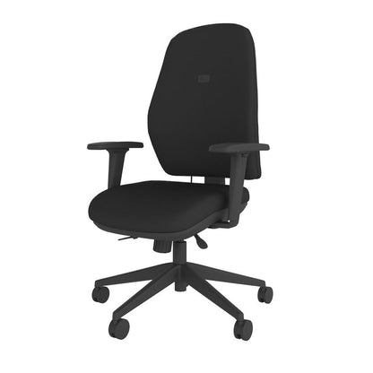 POS-CC2-00033 Grade-B Posturite Positiv U600 Tall Back Ergonomic Desk Chair Independent Mech with Headrest and Hard Floor Castors Black RRP £702.26