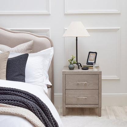 DUS-CC2-00609 Grade-C2 Dusk Blair 2 Drawer Bedside Table - Ash RRP £94.00