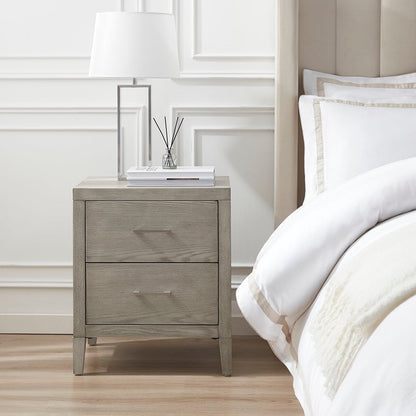 DUS-CC2-00609 Grade-C2 Dusk Blair 2 Drawer Bedside Table - Ash RRP £94.00
