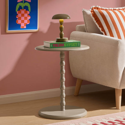 DUS-CC2-08382 Grade-B Dusk Bonnie Bobbin Taupe Side Table RRP £39.00