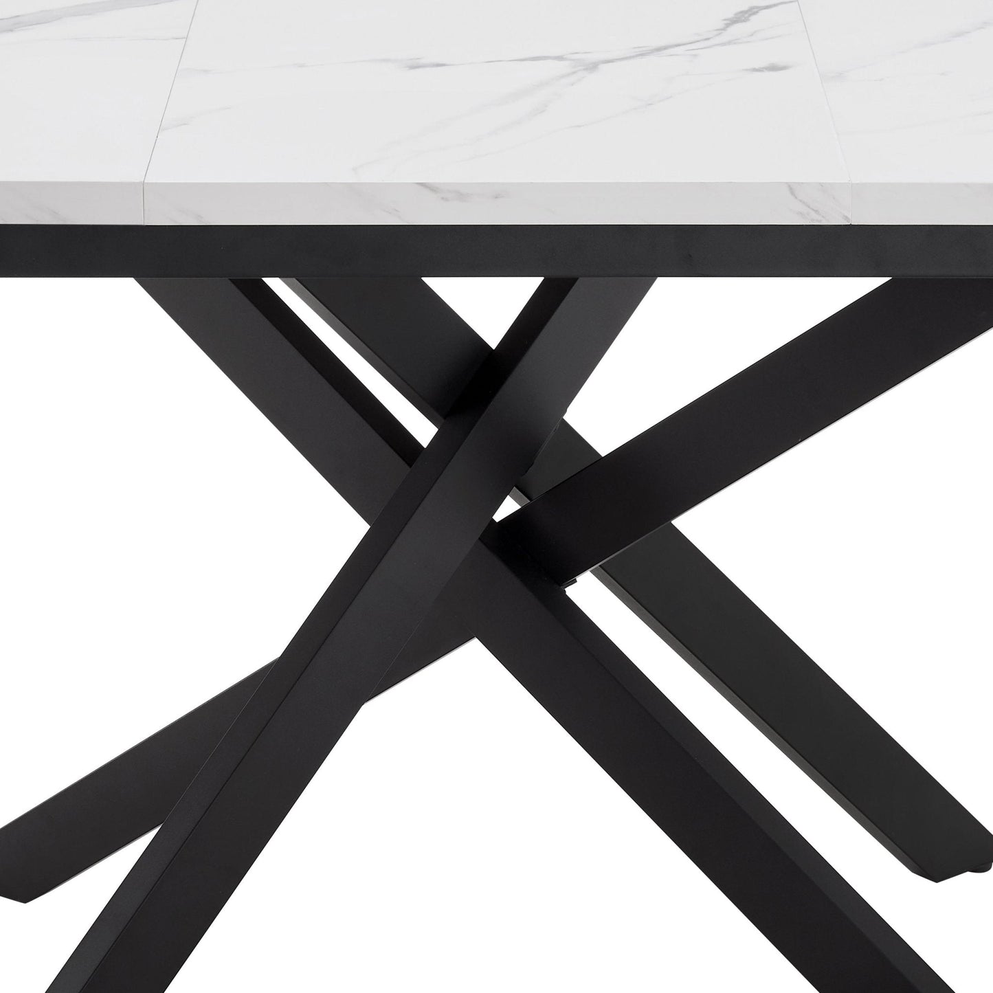 DUS-CC2-05189 Grade-B Dusk Brooke Oval Extendable 4-8 Seater Dining Table - Stone/Black RRP £269.00