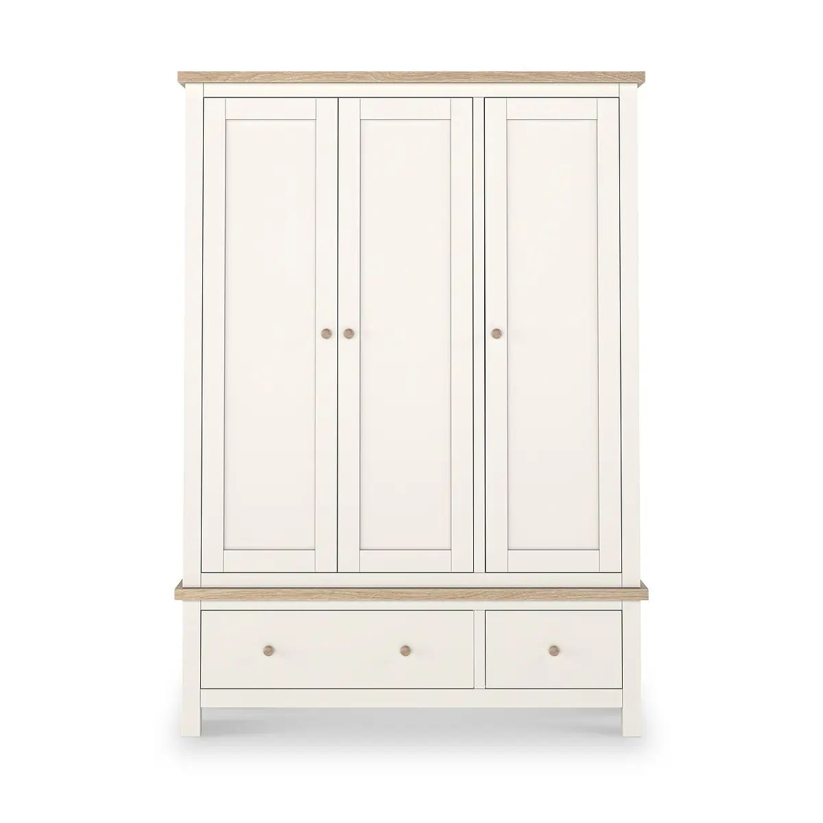 Roseland Grade B Furniture Farro Cream & Oak Triple Wardrobe RRP £685