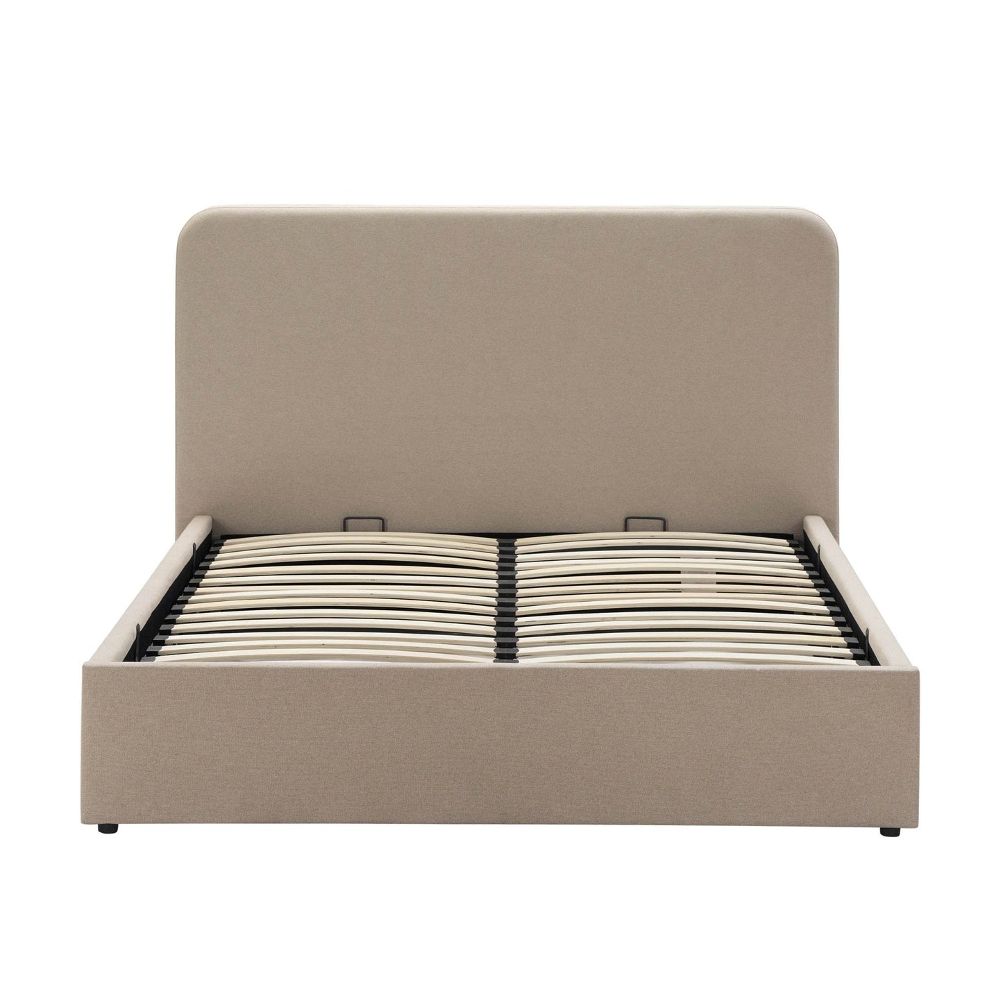 Dusk Ascot Grade B Oatmeal Linen Look King Size Ottoman Storage Bed RRP £349