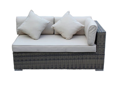 Rattan Direct Grade A Monaco Truffle Brown Left Arm Day Bed Sofa & Ottoman RRP £488