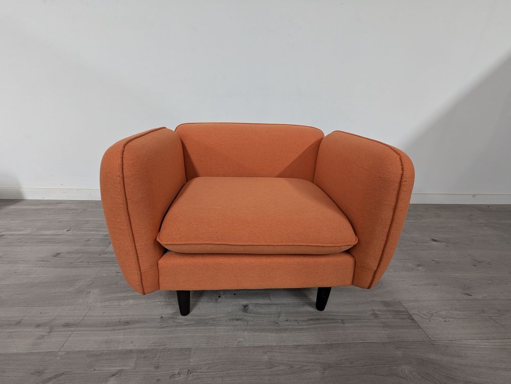  Febonic Living Grade B Reva Royal Orange Fabric Armchair RRP £350