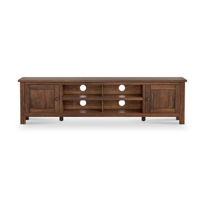 Roseland Grade B Furniture Duchy Dark Brown Acacia 180cm Extra Wide TV Stand RRP £340