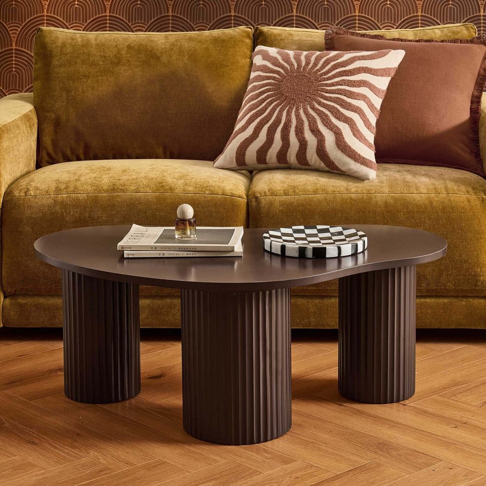 DUS-CC2-08560 Grade-B Dusk Evie Irregular Coffee Table - Chocolate RRP £149.00