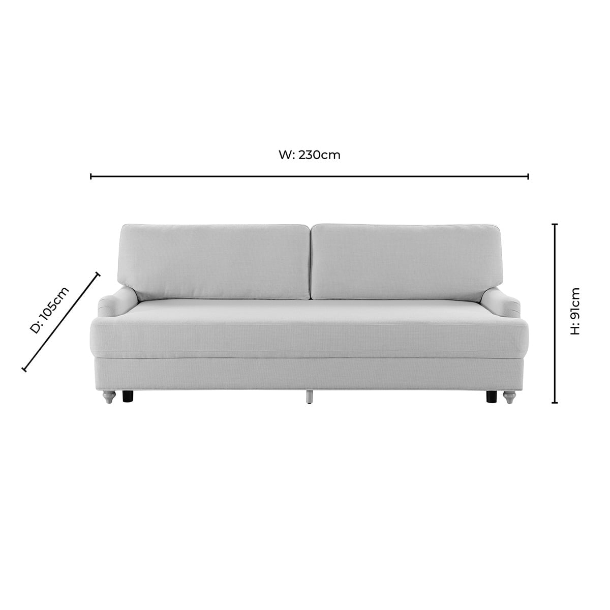 Dusk Hampshire Grade B Beige Linen 3 Seater Sofa Bed RRP £759