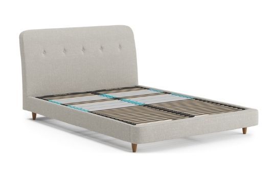Simba Orion Grade B Light Grey Linen-Feel Super King Bed Frame RRP £789