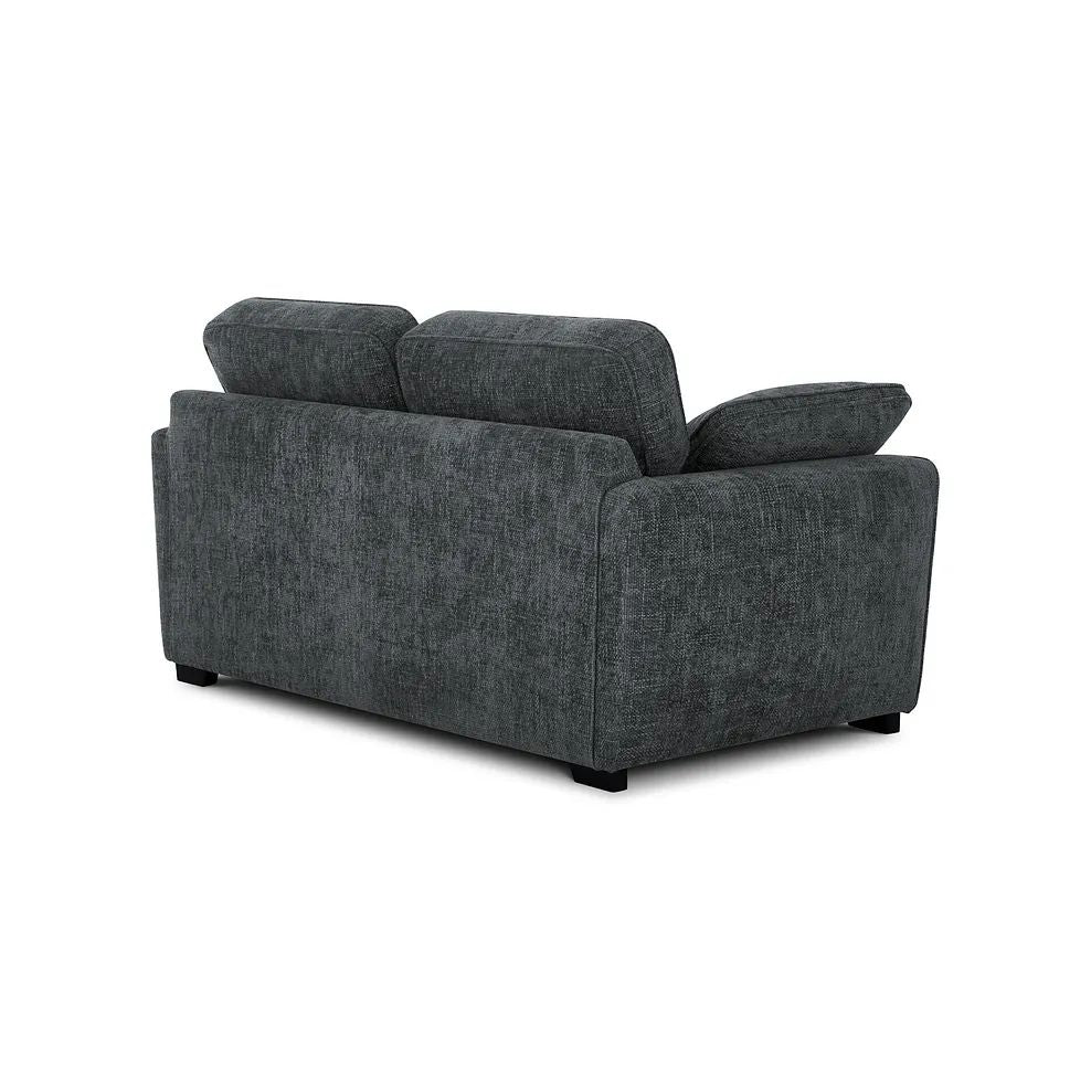 Oak Furnitureland Grade B Melbourne Enzo Slate Fabric 2 Seater Sofa RRP £1080