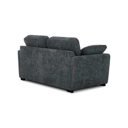  Oak Furnitureland Grade B Melbourne Enzo Slate Fabric 2 Seater Sofa RRP £1080