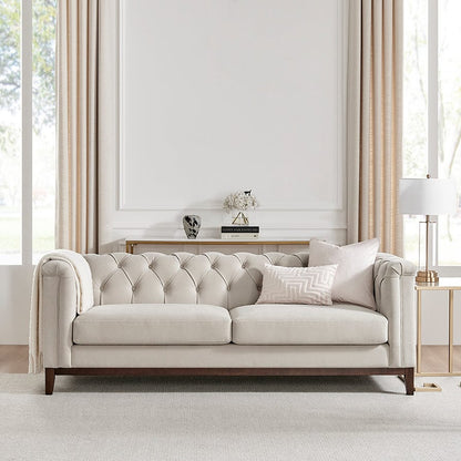 DUS-CC2-05761 Grade-C2 Dusk Chesterfield 3 Seater Sofa - Stone RRP £559.00