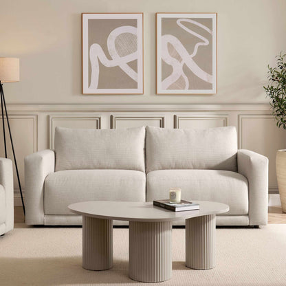 DUS-CC2-04984 Grade-C2 Dusk Chicago 3 Seater Sofa - Beige RRP £569.00