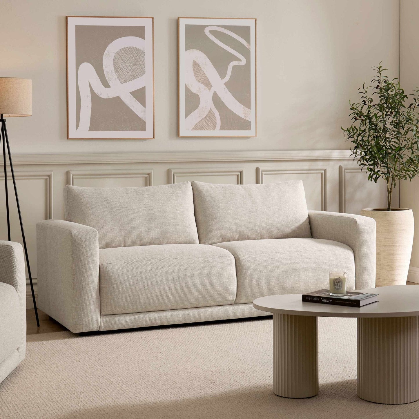 DUS-CC2-04984 Grade-C2 Dusk Chicago 3 Seater Sofa - Beige RRP £569.00