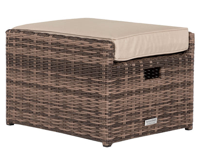 Rattan Grade A Direct Barcelona Truffle Garden Cube Chair & Footstools Set of 2 RRP £565