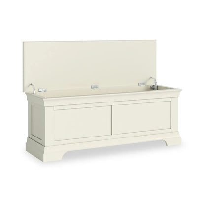 ROS-OUT-00945 Grade-B Roseland Furniture Colette Cream Blanket Box RRP £230.00