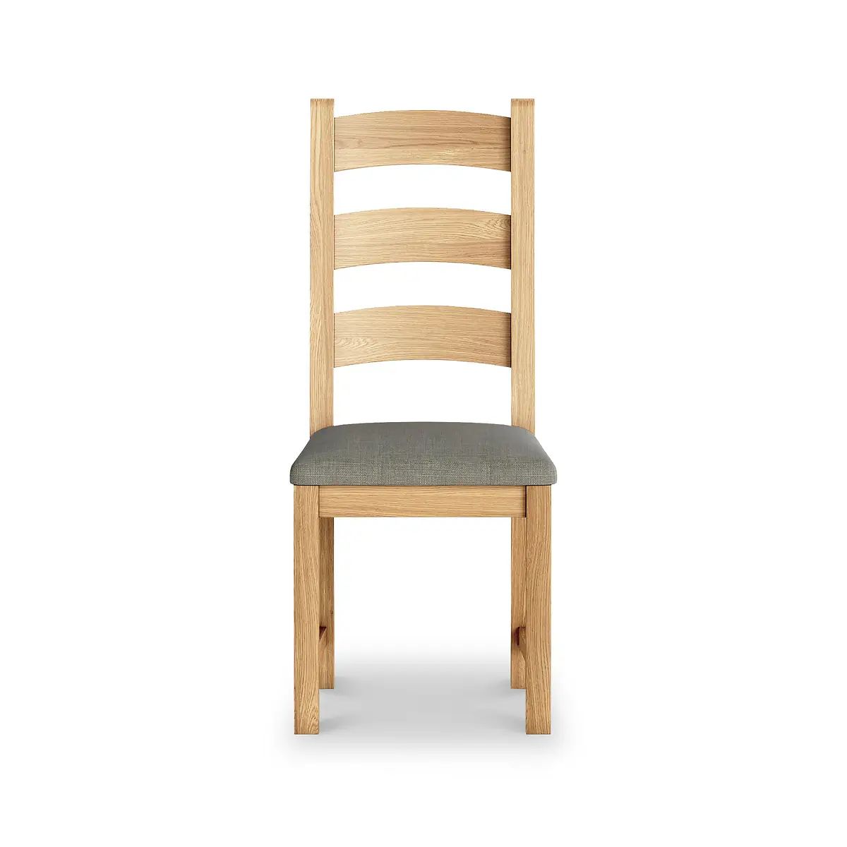 ROS-OUT-01320 Grade-B Roseland Furniture Portland Oak Dining Chair - Oak & Grey RRP £184.95