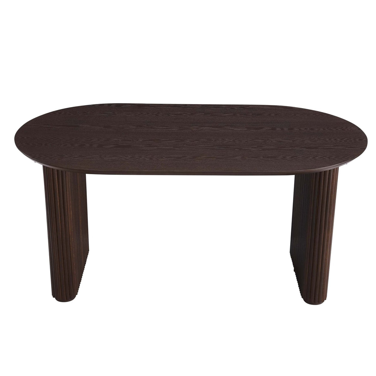 Dusk Hattie Grade B Walnut Panel Oval 4-6 Seater Dining Table RRP £429