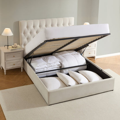 Dusk Middleton Grade B Natural Linen Look Super King Ottoman Storage Bed RRP £359