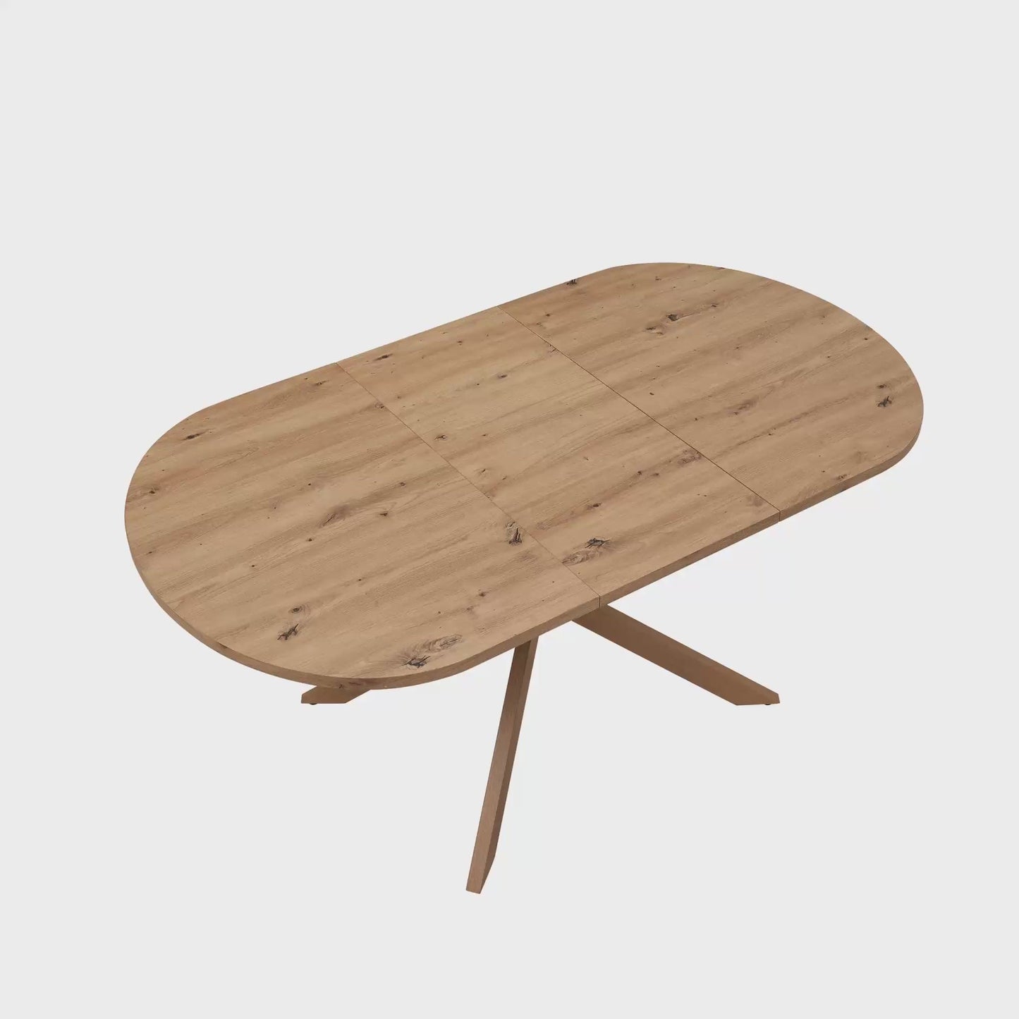 DUS-CC2-05189 Grade-B Dusk Brooke Oval Extendable 4-8 Seater Dining Table - Stone/Black RRP £269.00