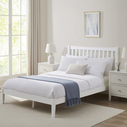 DUS-CC2-05357 Grade-B Dusk Dartmouth Double Bed Frame - White RRP £199.00