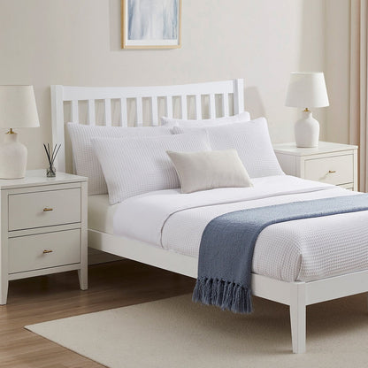 DUS-CC2-05357 Grade-B Dusk Dartmouth Double Bed Frame - White RRP £199.00